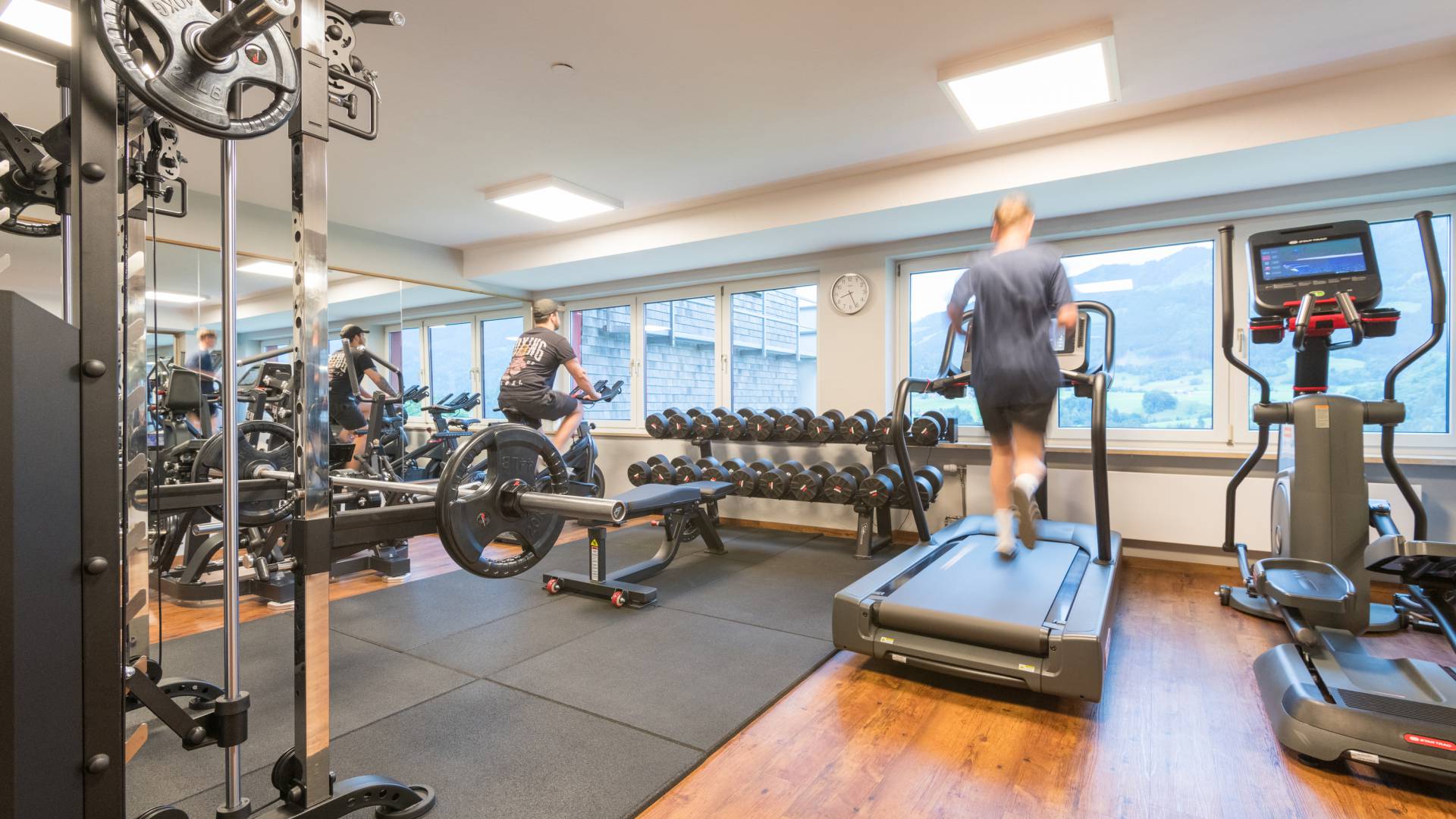 Fitnessraum in Hotel Tanneck in Fischen